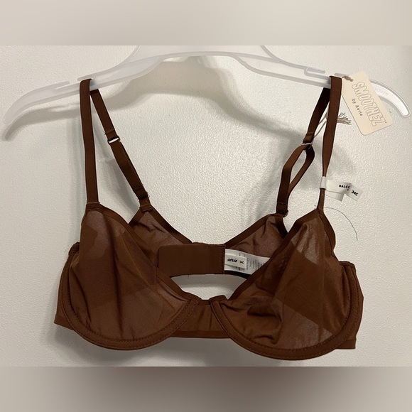 Aerie Smoothez Brown Unlined Mesh Balconette Bra - Picture 4 of 9